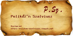 Pelikán Szalviusz névjegykártya